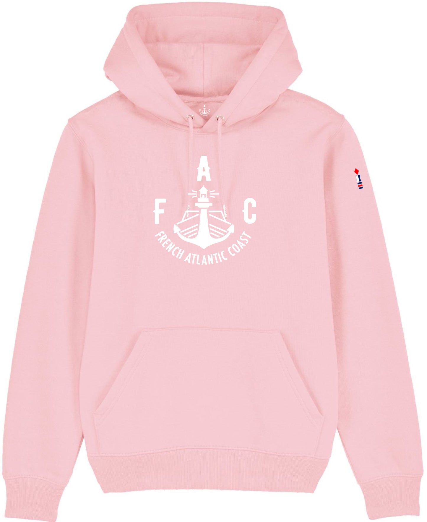 Hoodie FAC Rose pâle et blanc