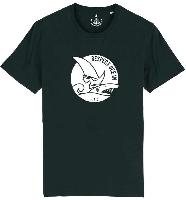 T-SHIRT FAC RESPECT OCEAN Vert pastel et blanc