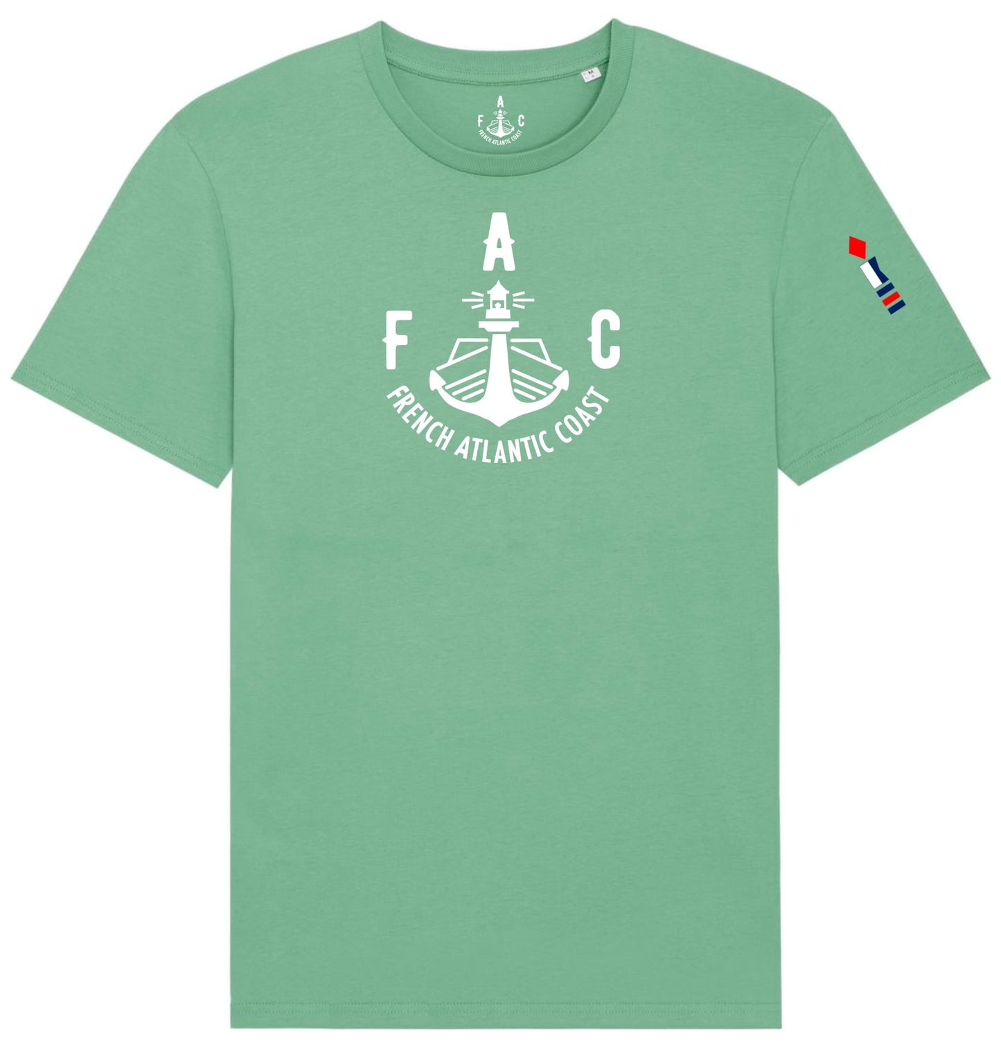 T-SHIRT FAC Corail et blanc