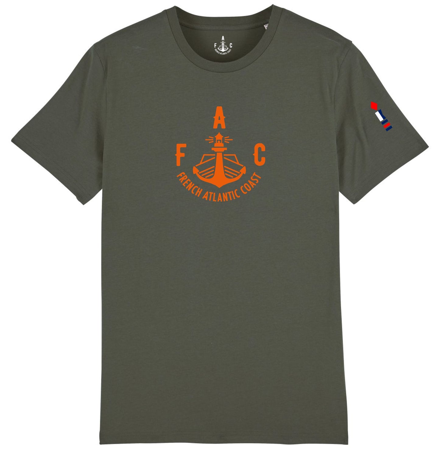 T-SHIRT FAC Corail et blanc