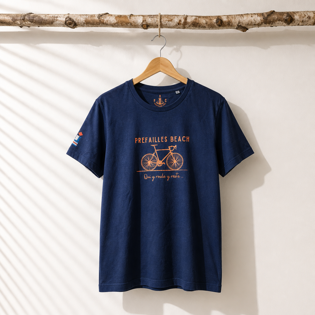T-shirt unisexe PREFAILLES BEACH "Qui y roule y reste"