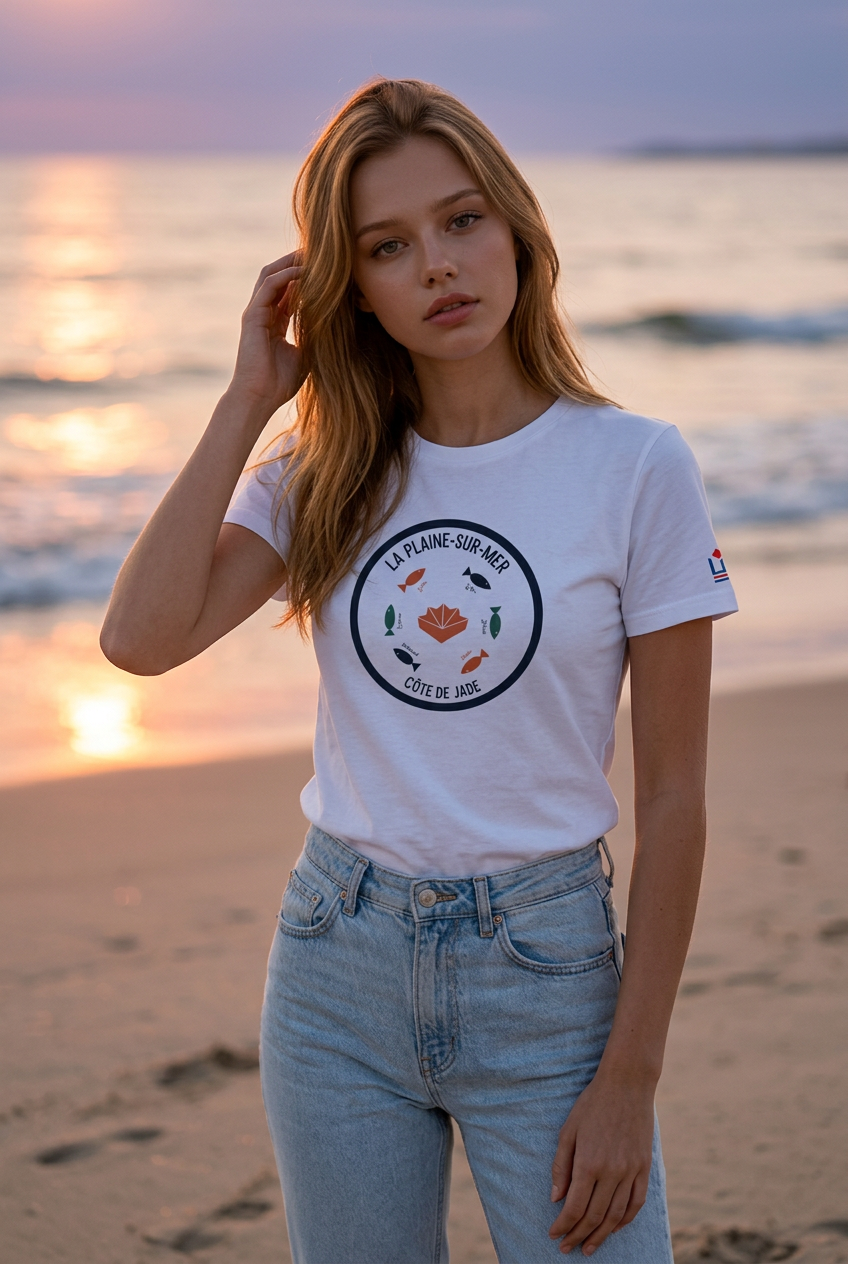 T-shirt blanc LA PLAINE-SUR-MER
