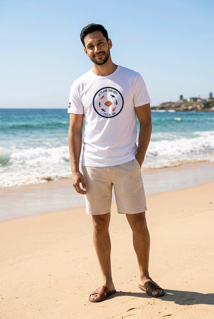 T-shirt blanc LA PLAINE-SUR-MER