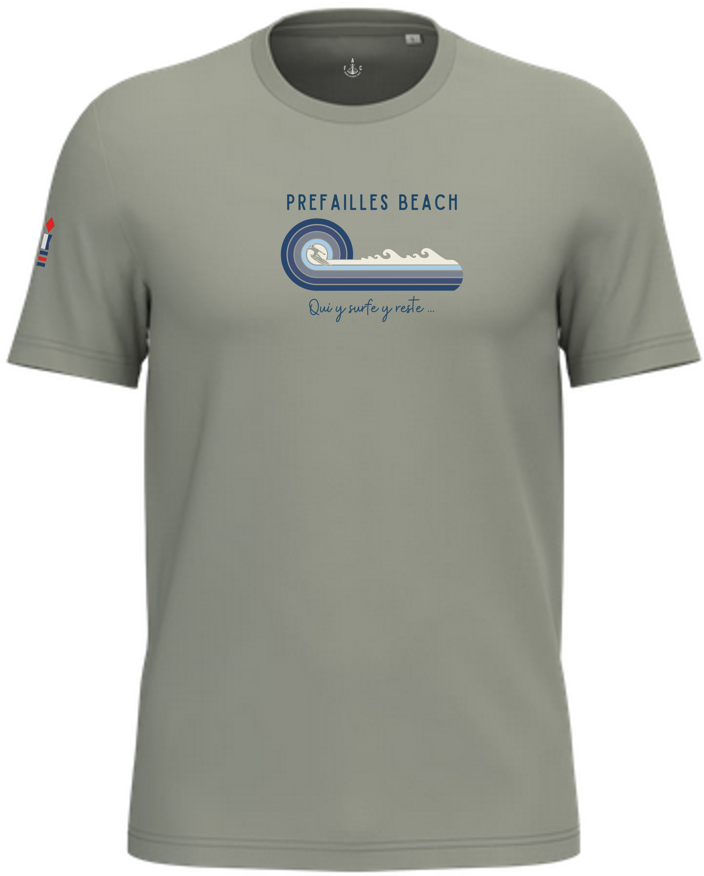 T-shirt unisexe "Qui y surfe y reste"