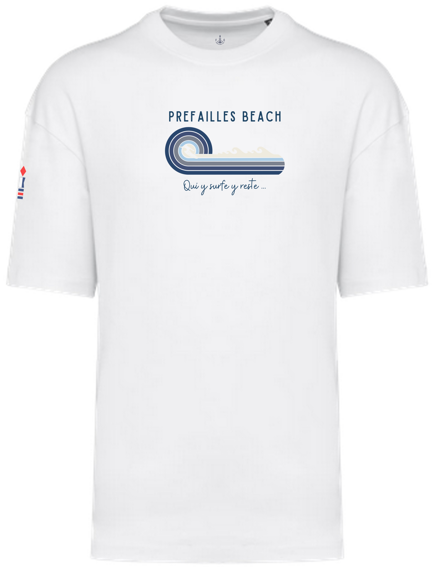 T-shirt unisexe "Qui y surfe y reste"
