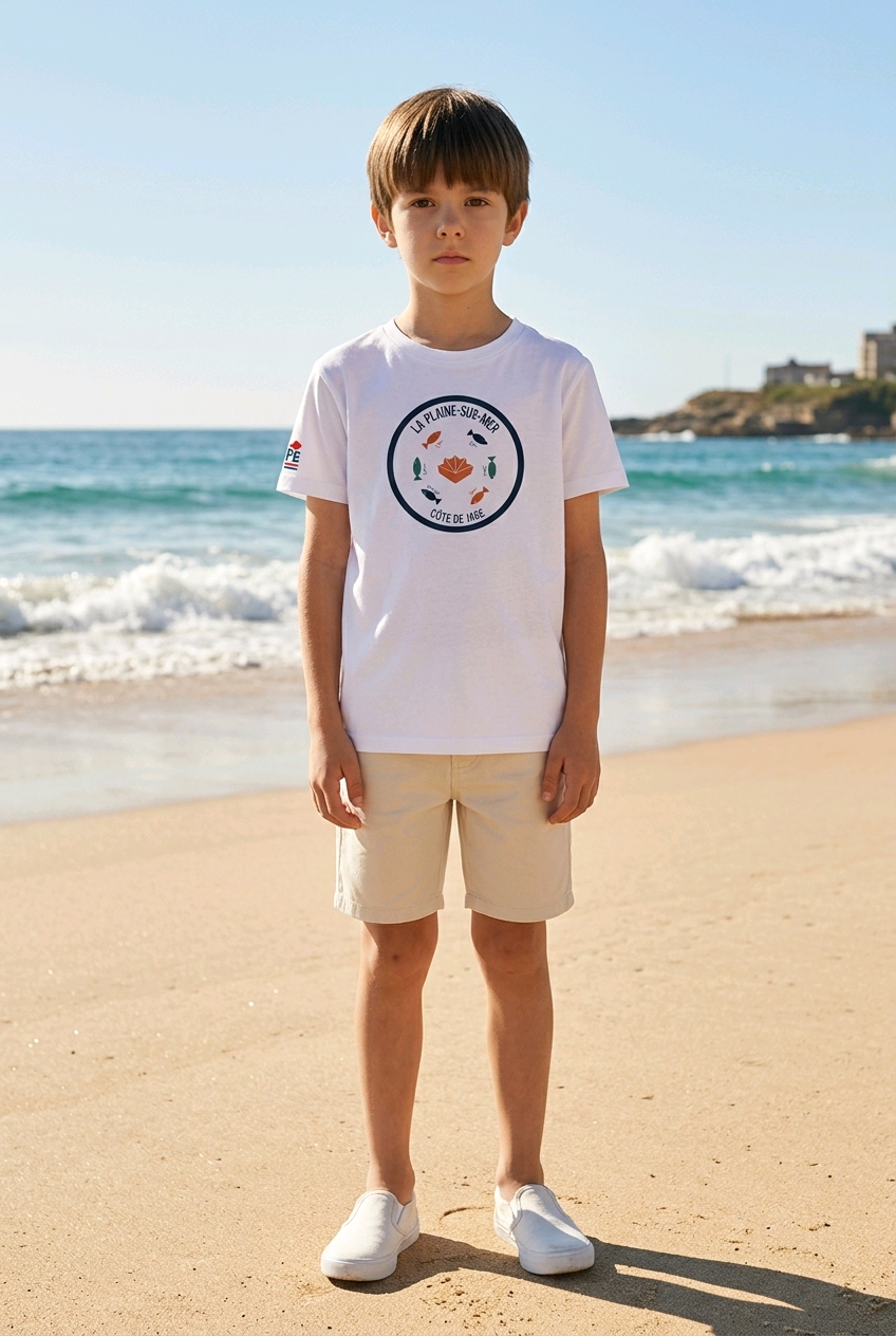 T-shirt blanc LA PLAINE-SUR-MER